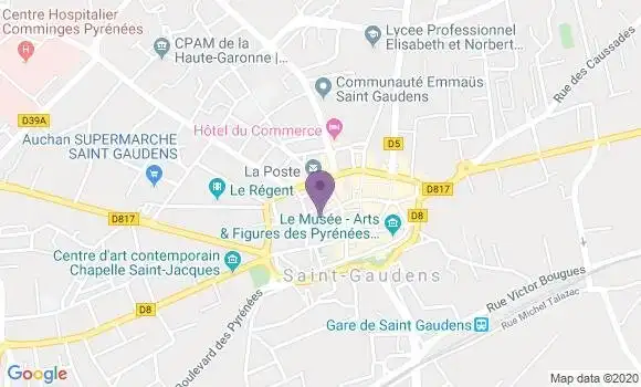 Localisation Crédit Mutuel Agence de Saint Gaudens