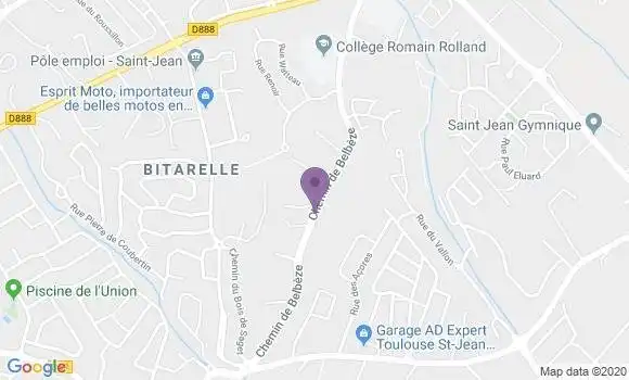Localisation Crédit Mutuel Agence de Saint Jean