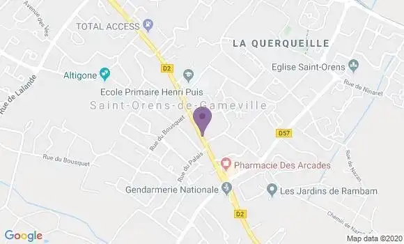 Localisation Crédit Mutuel Agence de Saint Orens de Gameville