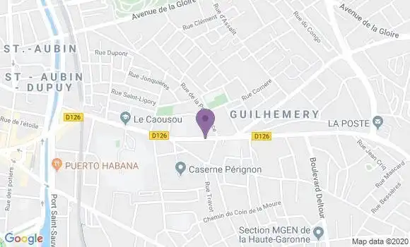 Localisation Crédit Mutuel Agence de Toulouse Camille Pujol
