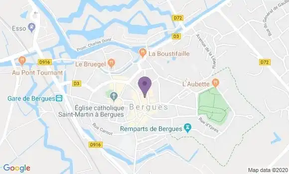 Localisation Société Générale Agence de Bergues