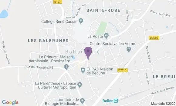 Localisation Crédit Mutuel Agence de Ballan Mire