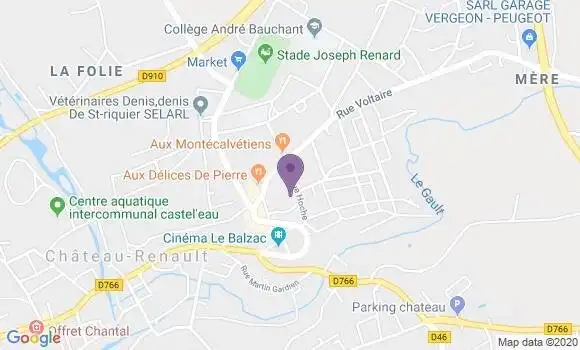 Localisation Crédit Mutuel Agence de Château Renault