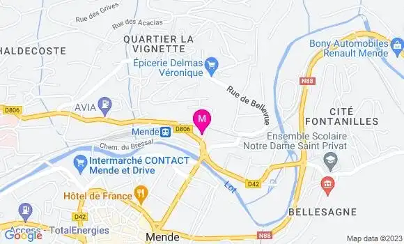 Localisation Mtre Bazeries Blanc Rose Anne