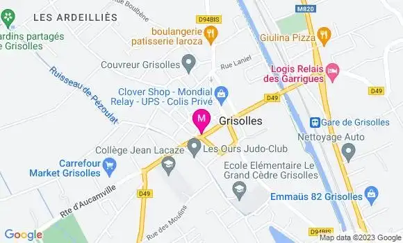 Localisation Mtre Vovis Gabriel
