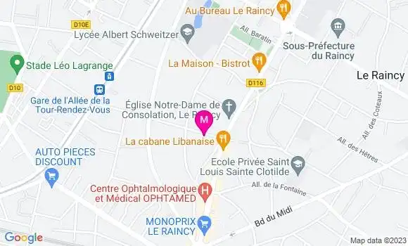 Localisation Mtre Robin Carine
