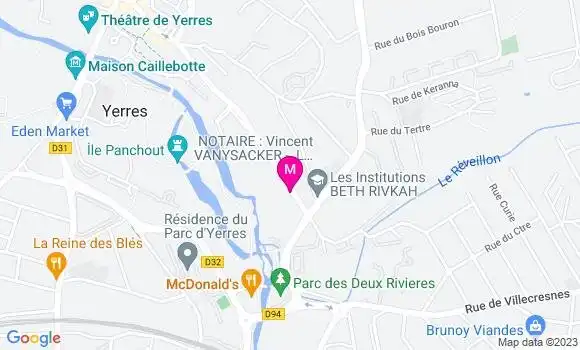 Localisation Mtre Vanysacker Vincent