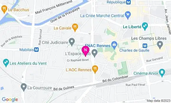 Localisation Mtre Legendre Corinne