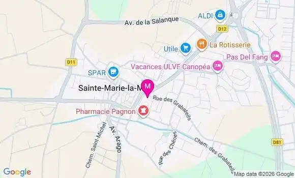 Localisation Mtre Valencia Marie