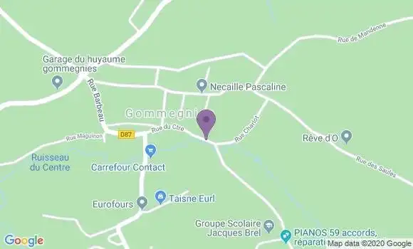 Localisation Mtre Caussiaux Jean Claude