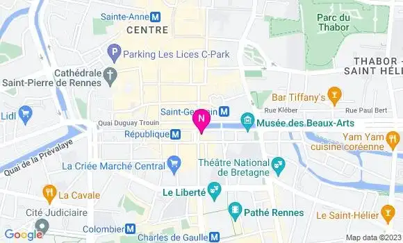 Localisation Mtre Rélu Xavier