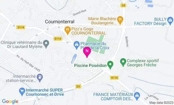Localisation Mtre Vidal Caroline