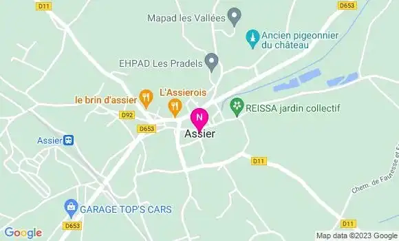 Localisation Mtre Biron Xavier Amans