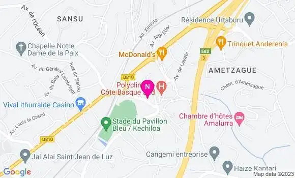 Localisation Mtre Coustou Ospital Marie Bénédicte