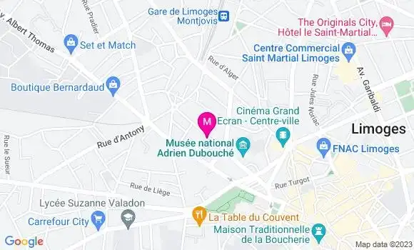 Localisation Mtre Dauriac Chalopin Caroline