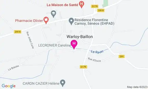 Localisation Mtre Lecronier Caroline