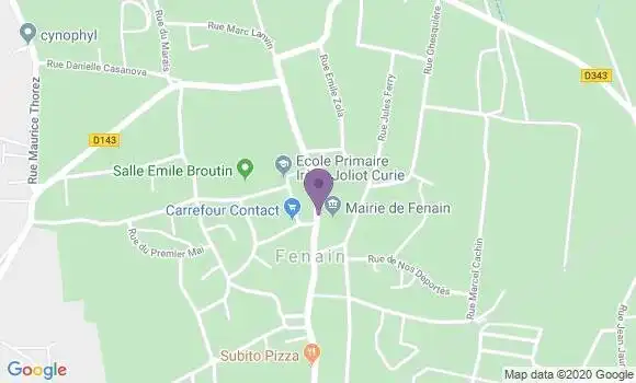 Localisation Fenain Bp - 59179