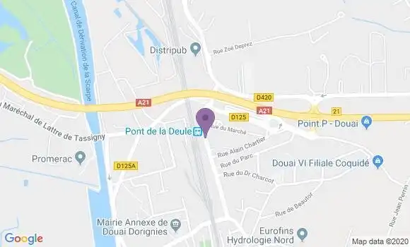 Localisation Flers En Escrebieux Bp - 59128
