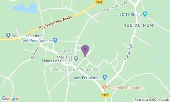 Localisation Flines lez Raches Bp - 59148