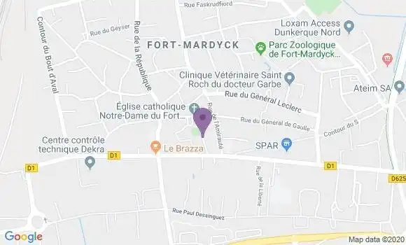 Localisation Fort Mardyck Bp - 59430