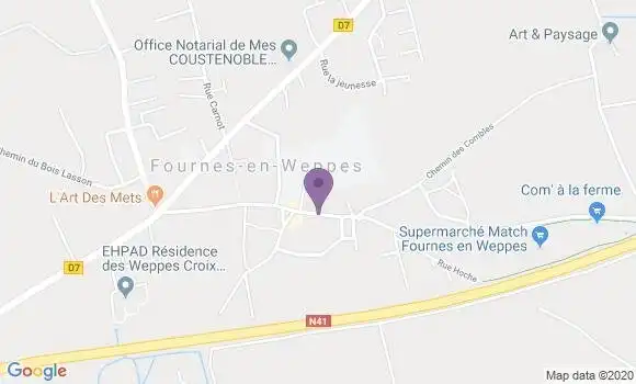 Localisation Fournes En Weppes Bp - 59134