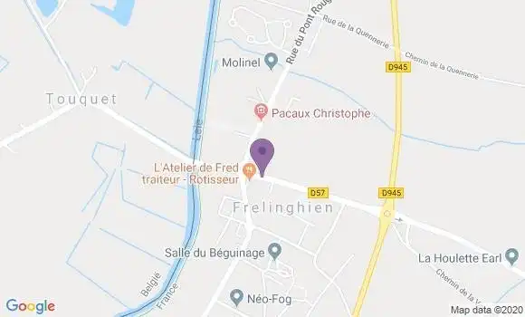 Localisation Frelinghien Bp - 59236