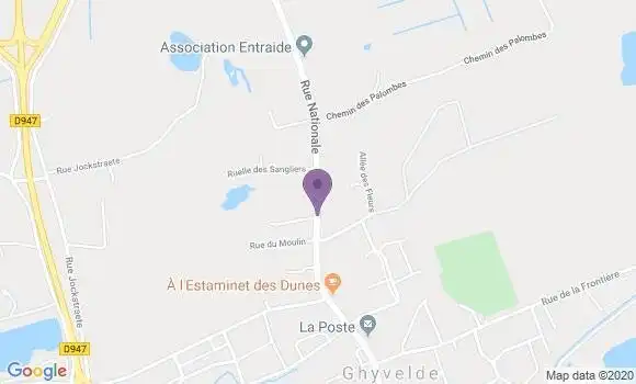 Localisation Ghyvelde Bp - 59254
