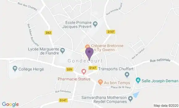 Localisation Gondecourt - 59147