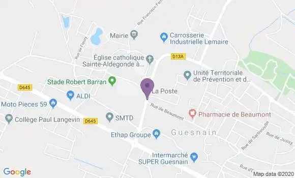 Localisation Guesnain - 59287
