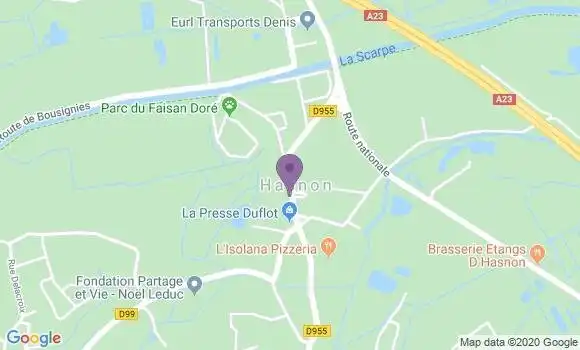 Localisation Hasnon Bp - 59178