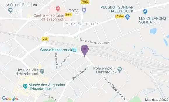 Localisation Hazebrouck - 59190