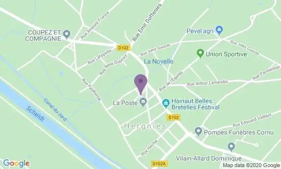 Localisation Hergnies Bp - 59199