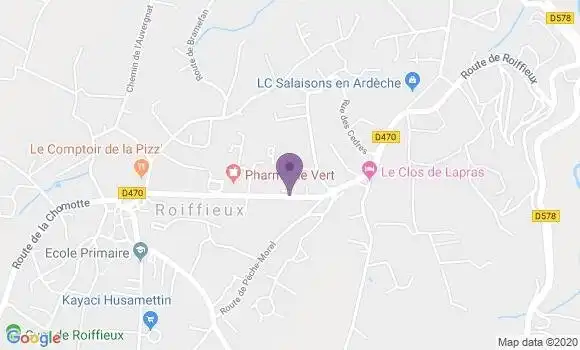 Localisation Roiffieux Bp - 07100