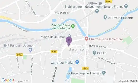 Localisation Jeumont - 59460