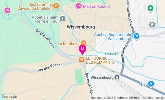 Localisation Wissembourg - 67160
