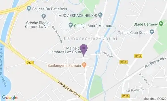 Localisation Lambres lez douai Bp - 59552