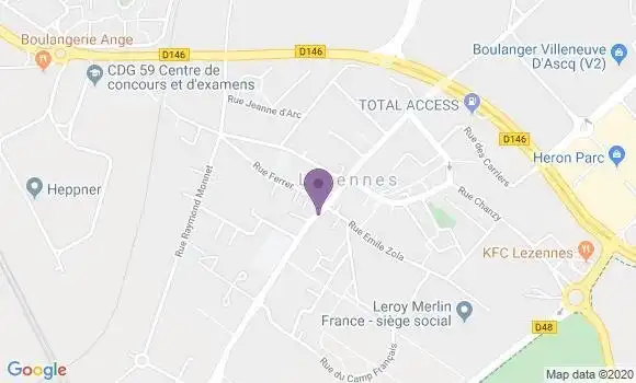 Localisation Lezennes Bp - 59260