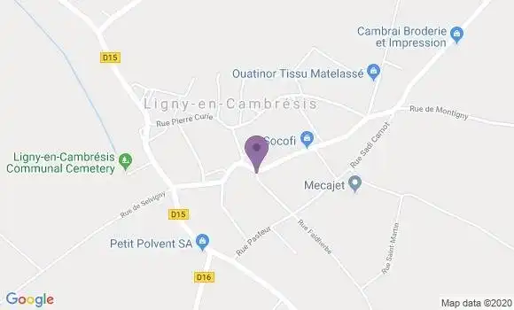 Localisation Ligny En Cambresis Bp - 59191