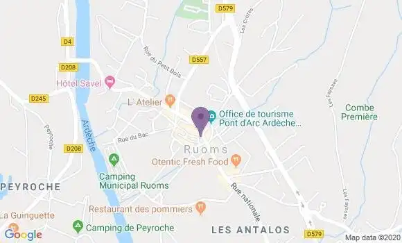 Localisation Ruoms - 07120