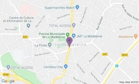 Localisation La Madeleine - 59110