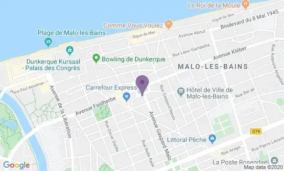 Localisation Dunkerque Malo - 59240