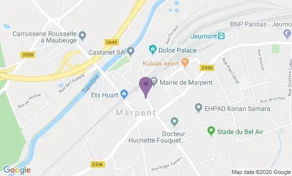 Localisation Marpent Bp - 59164