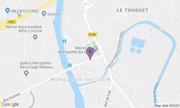 Localisation Marquette lez Lille Bp - 59520