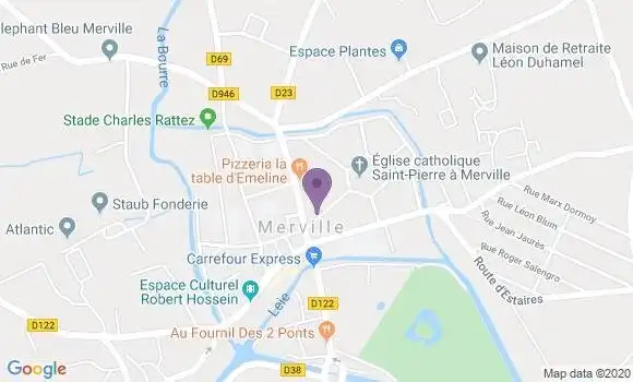 Localisation Merville Bp - 59660