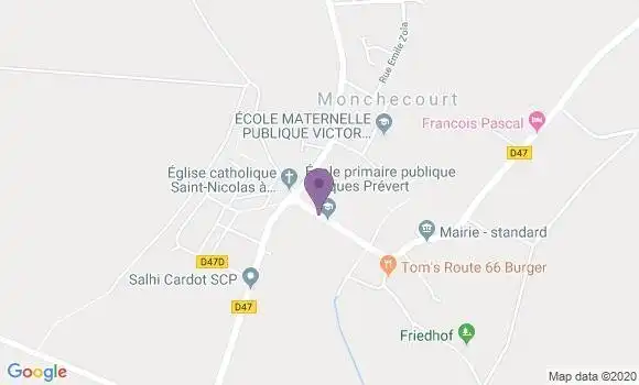 Localisation Monchecourt Bp - 59234