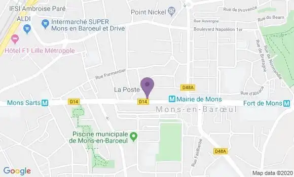 Localisation Mons En Baroeul - 59370