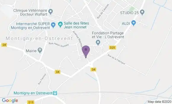 Localisation Montigny En Ostrevent Bp - 59182