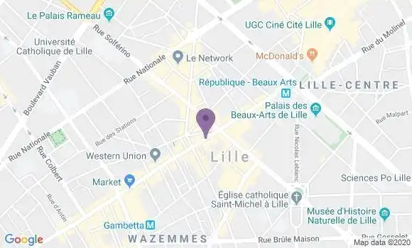 Localisation Lille Gambetta - 59000