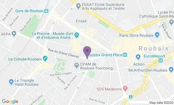 Localisation Roubaix Grand Rue Bp - 59100