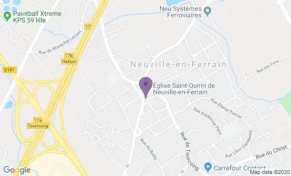 Localisation Neuville En Ferrain Bp - 59960